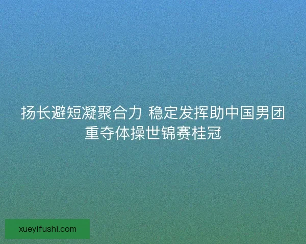 扬长避短凝聚合力 稳定发挥助中国男团重夺体操世锦赛桂冠